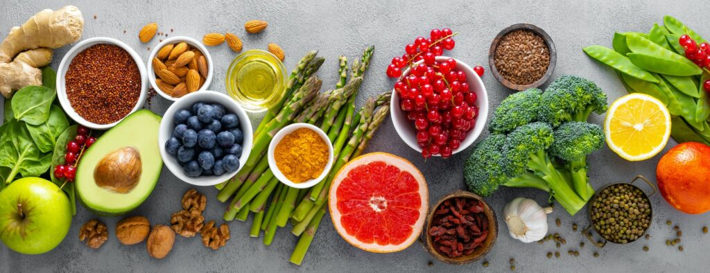 Healthy food background